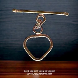 15mm Solid Copper Triangle Toggle Clasps